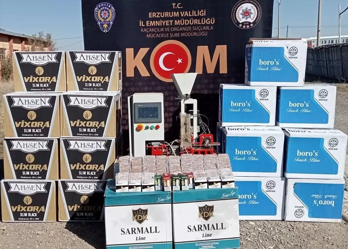 Erzurum’da Kaçakçılık Operasyonu: 319 Bin Makaron Ele Geçirildi